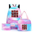 thumbnail image 1 of 3Pcs/set Anime Naruto Canvas Backpack Back To School Backpack for Girl Lunch Bag Pen Case Backpack Student Rucksack Mochila, 1 of 5