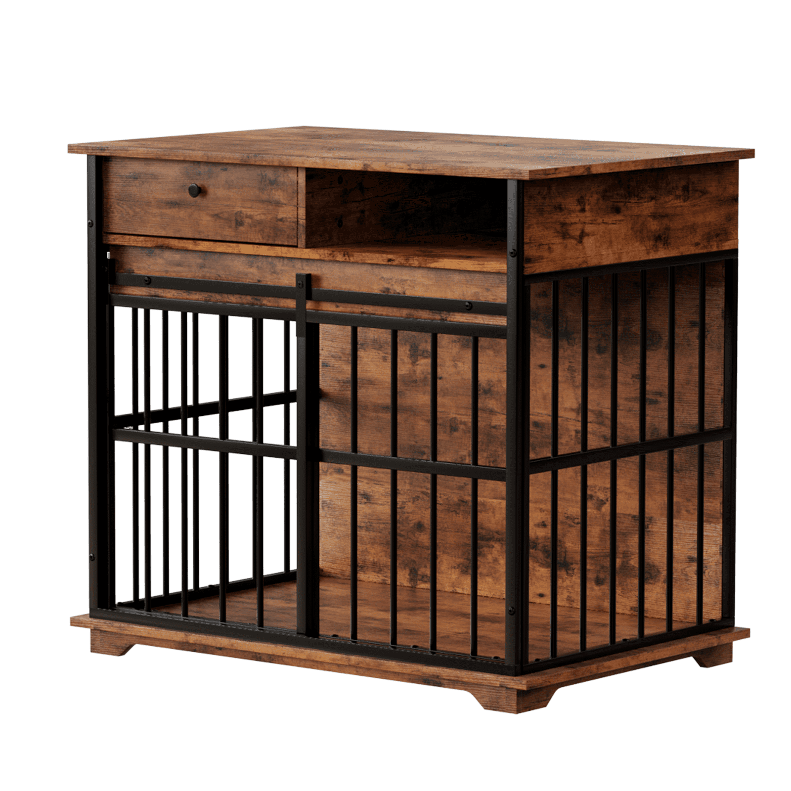 Dog Crate Furniture, Large Dog Cage Wooden Kennel Furniture with Tray for Medium Large Dogs