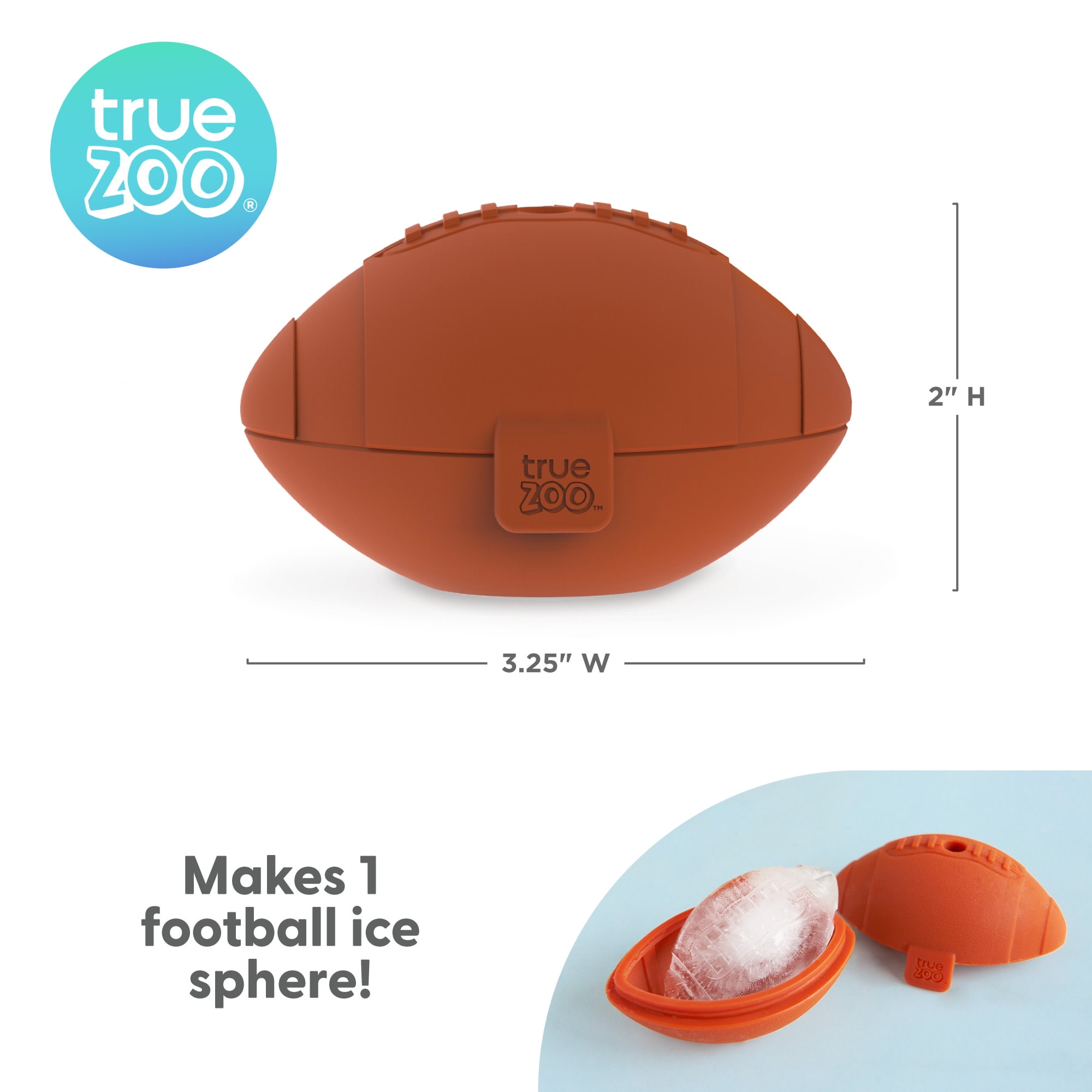  True Zoo Baseball Ice Mold, Silicone Ice Sphere Mold, Novelty  Ice Maker, Set of 1, White, Dishwasher Safe, Ice Cube Tray: Home & Kitchen