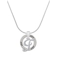 thumbnail image 1 of Delight Jewelry Silvertone Small Gelato Script Initial - F - Joy Ring Charm Necklace, 18", 1 of 4