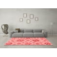 thumbnail image 3 of Ahgly Company Indoor Round Abstract Red Modern Area Rugs, 6' Round, 3 of 4