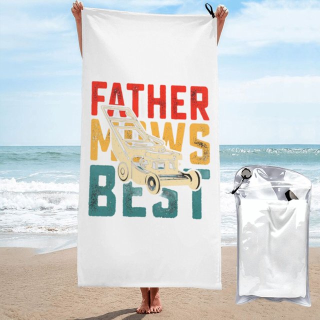 Diseño de granjero cortacésped Padres cortacéspedes La mejor toalla de playa Toallas de baño de microfibra Manta de playa suave Para desfile Natación Yoga Mujeres Hombres
