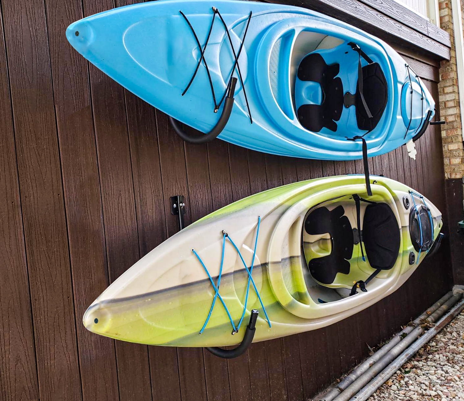 AA Products Kayak Storage Hanger Rack for Canoe Paddle Kayak Accessories Wall Mount Hanging Hooks for Indoor Outdoor, Set of 2