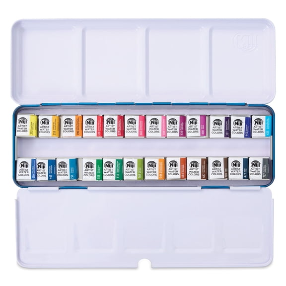 Niji Artist Watercolor Pan Set - Studio, Set of 24