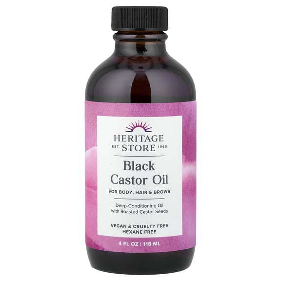 Heritage Store Black Castor Oil, 4 fl oz (118 ml)