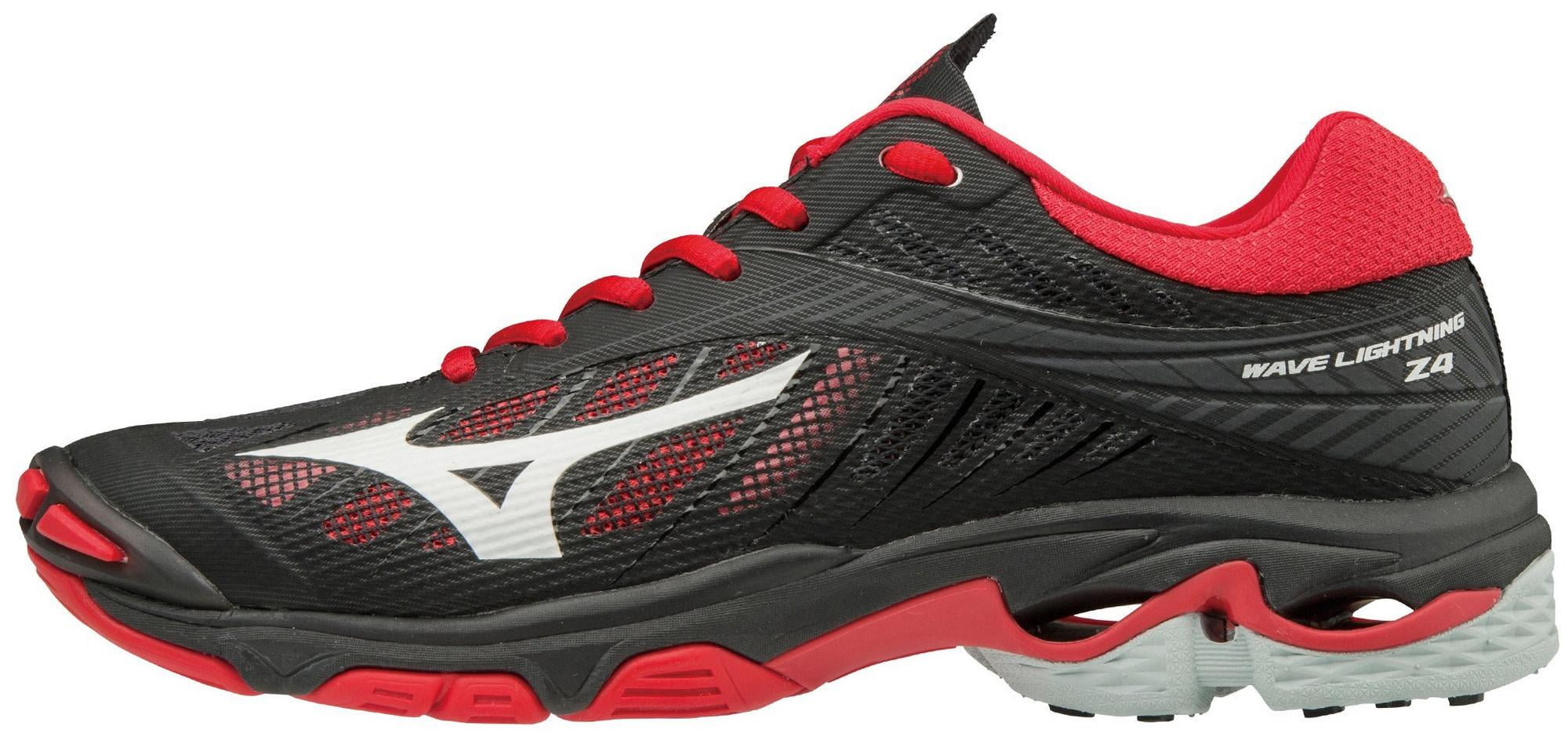 mizuno volleyball shoes black and red
