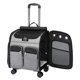 thumbnail image 2 of Mochila transportadora con ruedas para gatos 2 en 1 para gatos de menos de 15 kg Uso de viaje Medida 16x11.8x17 pulgadas Mango telescópico Resistente Gris, 2 of 7