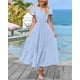 thumbnail image 3 of Vestido PRETTYGARDEN para mujer, midi, casual, con cuello en V y bolsillo, 3 of 9