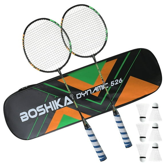 Badminton Racquet Durable Badminton Racket Set for Adults with 6 Shuttlecocks and 1 Carrying Bag