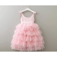 thumbnail image 2 of Baby Girls Pink Flower Girl Dress with Gem Belt Cake Smash Tutu 12M Summer, 2 of 2