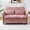 Pink, variant on CQSXDA Multi-Functional  Letter Striped Sofa Bed with Adjustable Armrests and Backrests for Bedrooms and Living Rooms, Beige