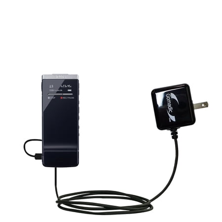 Gomadic Intelligent Compact AC Home Wall Charger suitable for the Sony ICD-TX50 - High output power with a convenient, foldable plug design - Uses Tip