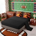 thumbnail image 4 of Erosebridal Fire Football Twin Bedding Sets, Sport Bedding Comforter Set for Men and Boys, Black Reversible 7pcs, 4 of 6