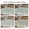 thumbnail image 6 of ODIKA 6'x9' Beige Teal Geometric Pattern Decor Washable Area Rug Elegant Symmetrical Design with Ornate Details Easy Care, Non-Shedding, for Queen Size Bedroom Under Bed Master Suite, 6 of 6