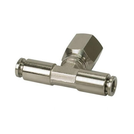 Viair 11418 0.25 in. NPT M 0.25 to 0.25 in. Swivel T-Fitting - DOT Approved - 2 Piece