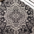 thumbnail image 4 of SAFAVIEH Courtyard Desi Medallion Indoor/Outdoor Area Rug, Black/Ivory, 5'3" x 7'7", 4 of 9