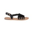 thumbnail image 3 of Women's Journee Collection Solay Flat Strappy Sandal Black Faux Leather 9 M, 3 of 7