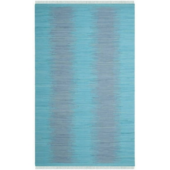 SAFAVIEH Montauk Adayln Abstract Cotton Area Rug, Turquoise, 8' x 10'