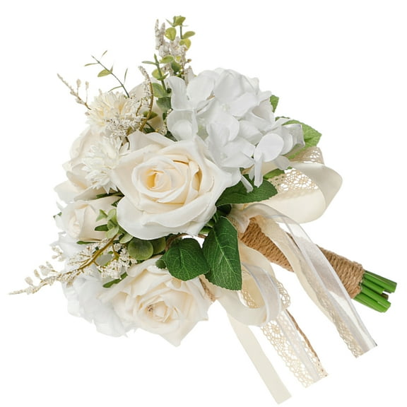 RENACLIPY Artificial Bridal Bouquet Multi Color Elegant Wedding Flower Arrangement for Bride and Table Decoration