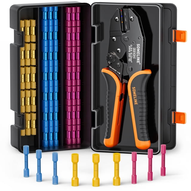 Kit de pinzas para engarzar SOMELINE, termorretráctiles, de 0,5 a 6 mm²