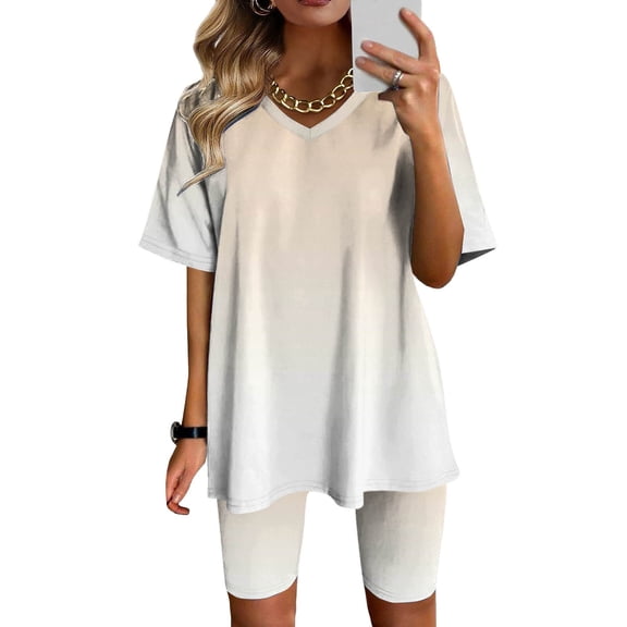 Muscularfit Athletic Women Sets 2 Piece Outfits Pullover Plus Size Active Wear Set Green Short Sleeve V-Neck Running Women Short Sets