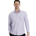thumbnail image 6 of KIGILI Men Shirt Long Sleeve for Business Man, Slim Fit, Gift for Men S to 2XL | M - Lilac, 6 of 9
