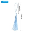 thumbnail image 2 of Unique Bargains 13cm/5 Inch Bookmark Tassels, Soft Silky Floss Cord Loop Mini Tassels for Craft DIY Sky Blue 100 Pack, 2 of 5