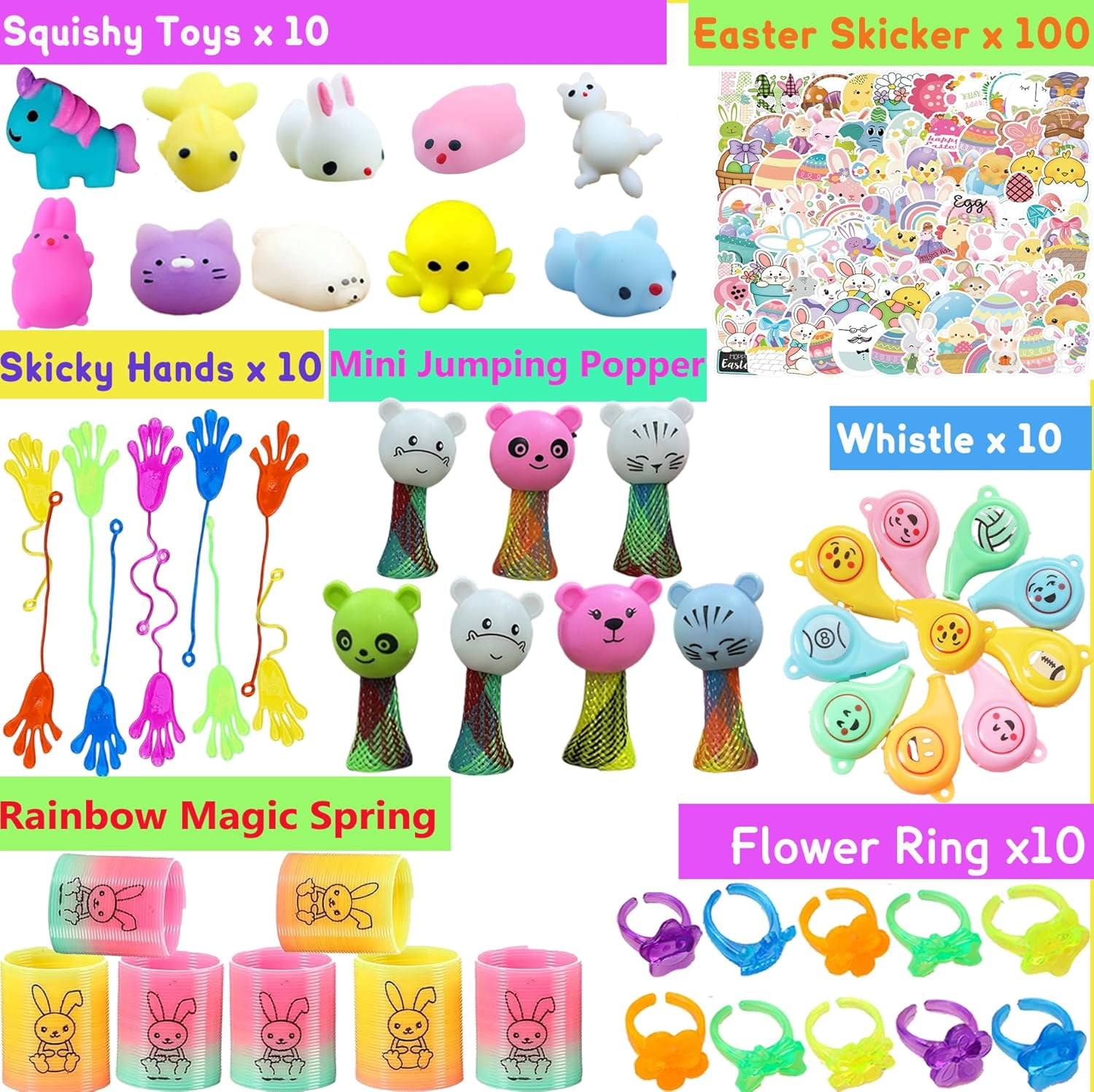 300-Piece Easter Eggs with Toys Inside, Plastic Eggs for Easter Egg Hunts, Basket Stuffers and Party Favors for Kids and Toddlers