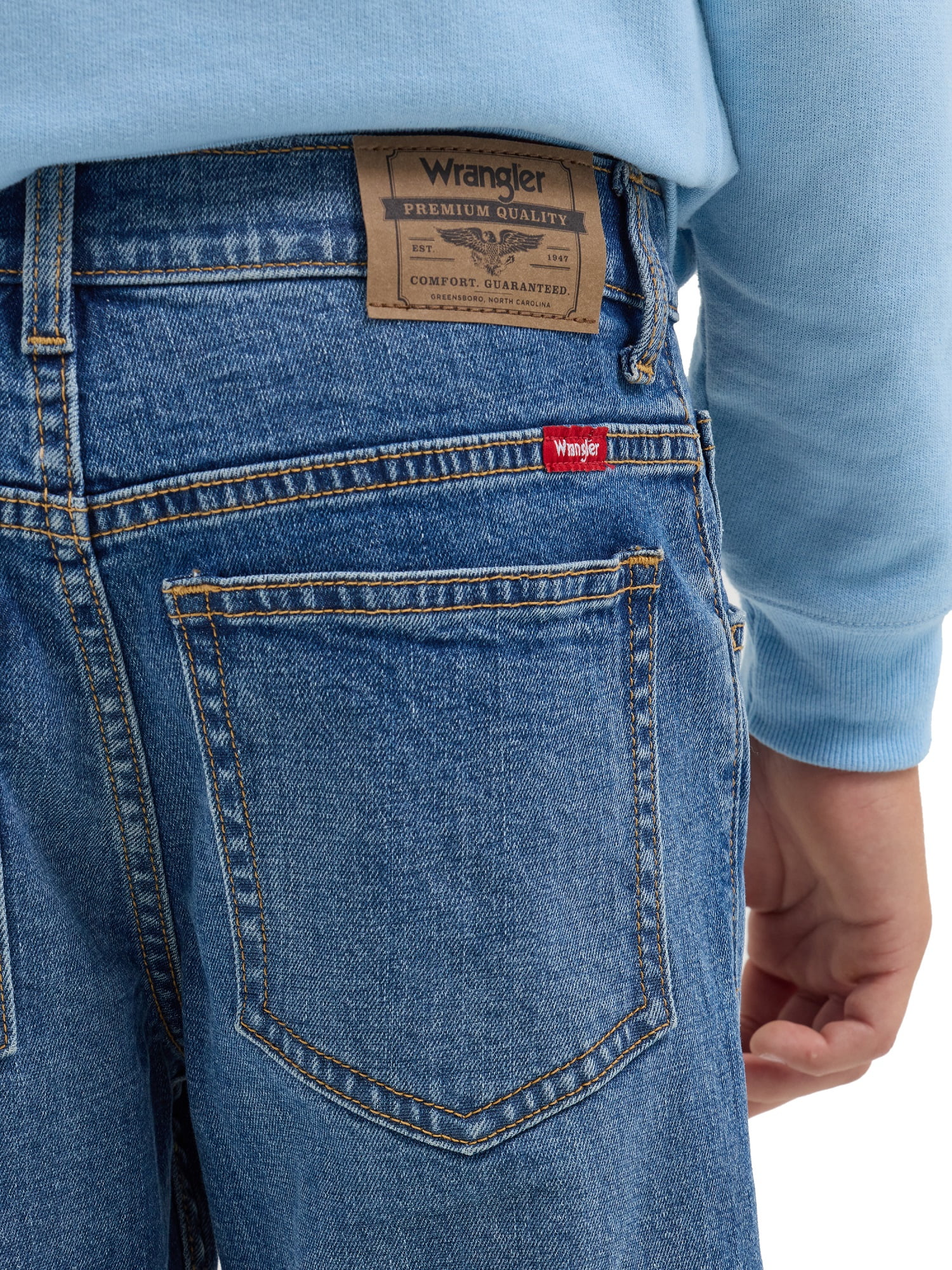 Wrangler Boys' 4-16 & Husky Straight Fit Jeans, Sizes 4-16 & Husky