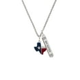 thumbnail image 2 of Delight Jewelry Silvertone Red and Blue Texas Silvertone Always My Sister Bar Charm Necklace, 23", 2 of 4