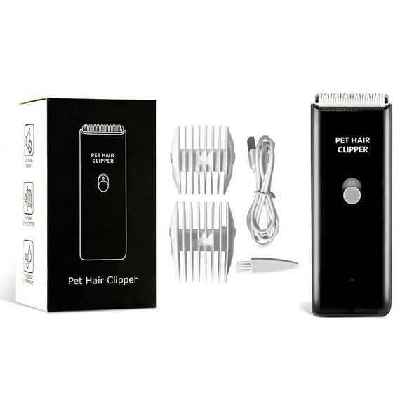 Cortapelos para perros Tileon, silenciosos, lavables por USB, recargables, negros