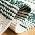 thumbnail image 5 of SAFAVIEH Natura Candelario Striped Wool Area Rug, Ivory/Green, 5' x 8', 5 of 11