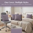 thumbnail image 6 of Unique Bargains Pack of 2 Soft Fuzzy Plush Cushion Cover Grey 18" x 18", 6 of 8