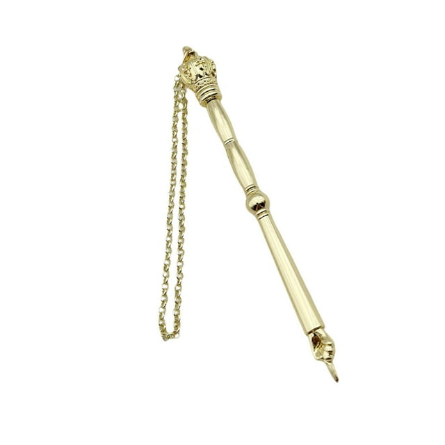 ZheElen Yad Torah Pointer Reading Tool Hand Assistant Golden Bible Crown Yad Pointer Hand Head Pointer Golden Crown Head Length 17cm