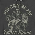 thumbnail image 2 of Yellowstone Rip Can Be My Ranch Hand Unisex Adult Pull-Over Heather Hoodie, Black Heather, 3X-Large, 2 of 3
