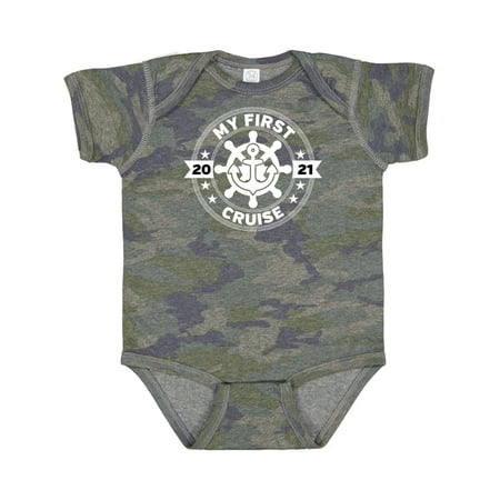 

Inktastic 2021 My First Cruise Gift Baby Boy or Baby Girl Bodysuit