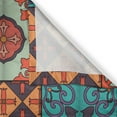 thumbnail image 3 of Ambesonne Mexican Kitchen Curtains, Talavera Style Floral Art, 55"x39", Pale Cinnamon and Seafoam, 3 of 3