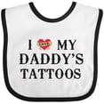thumbnail image 3 of Inktastic I Love My Daddy's Tattoos Boys or Girls Baby Bib, 3 of 4