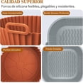thumbnail image 4 of Silicona para Freidora de Aire, 14Pcs Moldes para Freidora de Aire, que Incluye 4Pcs Air Fryer Silicon y Guantes, Pinzas, Brocha de Aceite, Accesorios Air Fryer Reutilizable Antiadherente, 4 of 4
