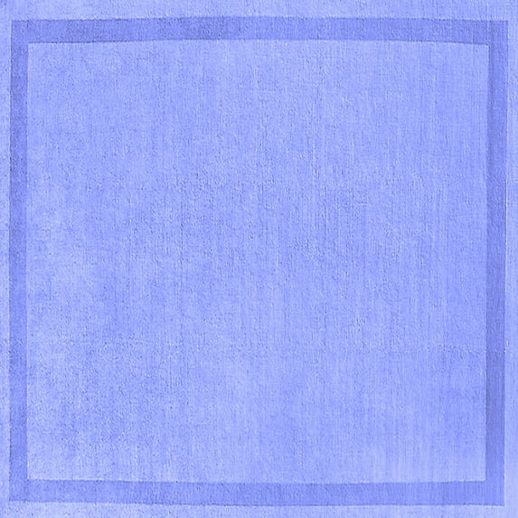 Ahgly Company Indoor Square Solid Blue Modern Area Rugs, 3' Square