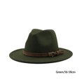 thumbnail image 4 of QualitChoice Woman Fedoras Hat Cap Female Comfortable Breathable Solid Color Winter Caps Green 56-58cm, 4 of 6