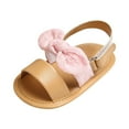 thumbnail image 5 of Otqutp Toddler Open Toe Footwear Baby Shoes Boys and Girls Sandals Flat Soles Light Breathable Comfortable Hook Loop Bow with Socks, 5 of 8
