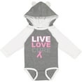 thumbnail image 3 of Inktastic Live Love Cure Breast Cancer Boys or Girls Long Sleeve Baby Bodysuit, 3 of 5