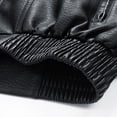 thumbnail image 5 of Nmnitkp Leather Jacket Men High Quality Fabric Fleece Men's Faux Leather Jacket Windproof Motorcycle Bomber Jacket Slim Fit Winter Coat with Zipper Pockets(Plus Size), 5 of 9