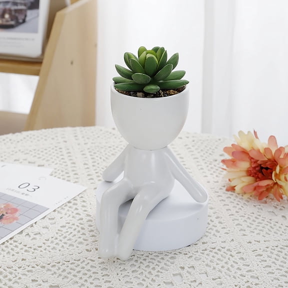 Homesteed Cute Plant Pots Succulent Pot Ceramic Planter Funny Flower Pots for Indoor Plants Cactus Bonsai Pot Decorative Cottagecore Decor