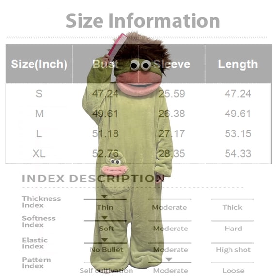 Big Mouth Monster One-Piece Pajamas, Silly Wearable One-Piece Pajamas with Shoes and Comb, Funny Monster Jumpsuit for Adults,Blue L