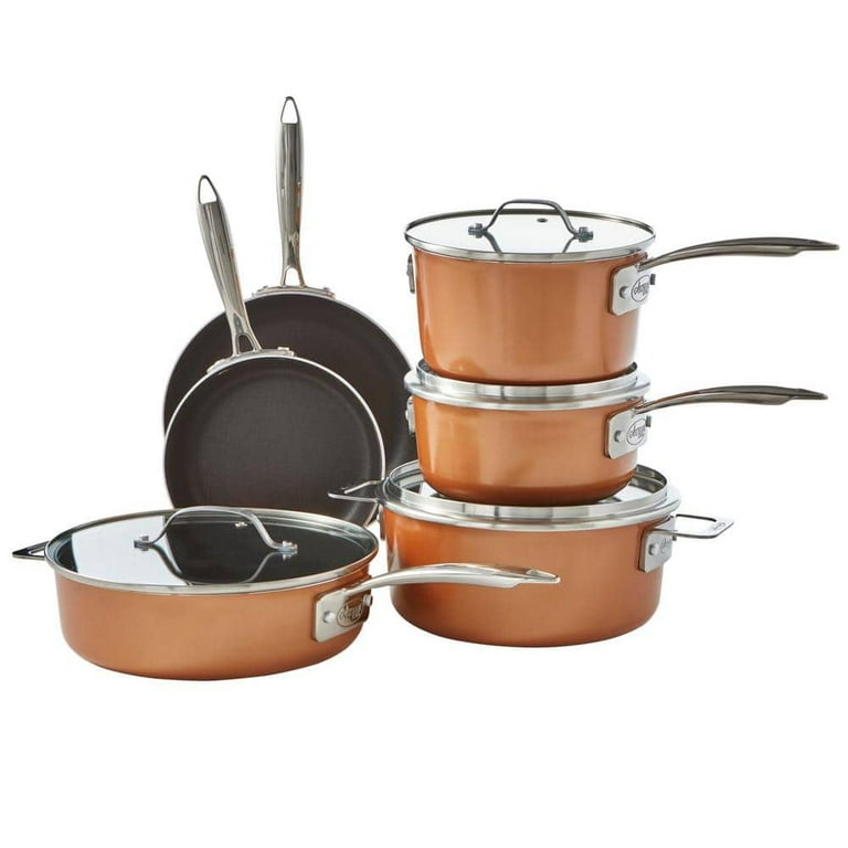 StackMaster 21- Piece Aluminum Cast Textured Ceramic Nonstick Cookware Set StackMaster 21- Piece Aluminum Cast Textured Ceramic Nonstick Cookware Set
