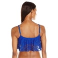 thumbnail image 2 of KENNETH COLE Reaction Womens Cropped Crochet Bikini Top Indigo Blue Medium M, 2 of 2