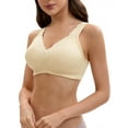 thumbnail image 4 of INSPIRE CHIC Plus Size for Women's Lace Trim Full Coverage Adjustable Strap Soft Cup Bras E 38 Apricot, 4 of 4