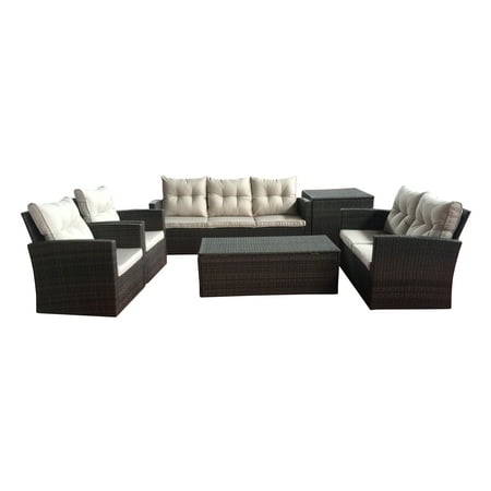 Horae 6-Piece 7 Seat Conversation Set with Stroage and Cushions Box 2 of 2 ONLY